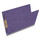 Purple legal size end tab classification folder with 2" gray tyvek expansion and 2" bonded fasteners on inside front and inside back. 25 pt type 3 pressboard stock. Packaged 25/125.
