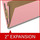 Pink legal size end tab classification folder with 2" gray tyvek expansion, with 2" bonded fasteners on inside front and inside back and 1" duo fastener on divider. 18 pt. paper stock and 17 pt brown kraft dividers, 10/Box