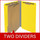 Yellow legal size end tab classification folder with 2" gray tyvek expansion, with 2" bonded fasteners on inside front and inside back and 1" duo fastener on dividers. 18 pt. paper stock and 17 pt brown kraft dividers. Packaged 10/50.