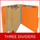 Orange letter size top tab classification folder with 3" gray tyvek expansion, with 2" bonded fasteners on inside front and inside back and 1" duo fastener on dividers. 18 pt. paper stock and 17 pt brown kraft dividers. Packaged 10/50.
