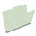 Pale green legal size top tab classification folder with 2" gray tyvek expansion. 25 pt type 3 pressboard stock. Packaged 25/125.