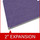 Purple legal size top tab classification folder with 2" gray tyvek expansion. 25 pt type 3 pressboard stock. Packaged 25/125.