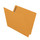 Goldenrod letter size reinforced end tab folder with 2" bonded fastener on inside back. 11 pt goldenrod stock. Packaged 50/250