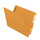 Goldenrod letter size reinforced end tab folder with 2" bonded fastener on inside back. 11 pt goldenrod stock, 50/Box