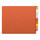 Orange letter size reinforced end tab folder with 2" bonded fastener on inside back. 11 pt orange stock, 50/Box