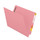 Pink letter size reinforced end tab folder with 2" bonded fastener on inside back. 11 pt pink stock, 50/Box