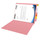 Pink letter size reinforced end tab folder with 2" bonded fastener on inside back. 11 pt pink stock, 50/Box