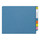 Blue letter size reinforced end tab folder with 2" bonded fastener on inside back. 14 pt blue stock, 50/Box