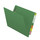 Green letter size reinforced end tab folder with 2" bonded fastener on inside back. 14 pt green stock. Packaged 50/250