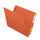 Orange letter size reinforced end tab folder with 2" bonded fastener on inside back. 14 pt orange stock, 50/Box