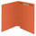 Orange letter size reinforced end tab folder with 2" bonded fastener on inside back. 14 pt orange stock. Packaged 50/250