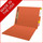 Orange letter size reinforced end tab folder with 2" bonded fastener on inside back. 14 pt orange stock. Packaged 50/250