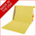 Yellow letter size reinforced end tab folder with 2" bonded fastener on inside back. 14 pt yellow stock, 50/Box