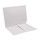 White letter size reinforced end tab folder with 1/2 pocket on inside front. 11 pt white stock. Packaged 50/250.