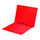 Red letter size end tab folder with full pocket on inside back open towards spine. 11 pt red stock. Packaged 50/250.