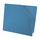 Blue letter size reinforced end tab pocket with slash cut on front. 11 pt blue stock. Packaged 100/500