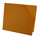 Goldenrod letter size reinforced end tab pocket with slash cut on front. 11 pt goldenrod stock. Packaged 100/500