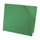 Green letter size reinforced end tab pocket with slash cut on front. 11 pt green stock. Packaged 100/500