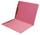 Pink letter size reinforced top tab folder with full cut top tab and 2" bonded fastener on inside front and back. 11 pt pink stock. Packaged 50/250.