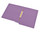 Lavender letter size reinforced end tab folder with Jalemaclip fastener on inside back. 14 pt lavender stock. Packaged 50/250