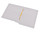 White letter size reinforced end tab folder with Jalemaclip fastener on inside back. 14 pt white stock. Packaged 50/250