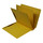 Yellow letter size end tab two divider econoclass folder with 2" bonded fasteners on each panel. 14 pt yellow stock. Packaged 15/75.