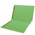 Green letter size end tab folder with 2" bonded fasteners on inside front and back. 20 pt green stock. Packaged 40/200.