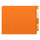 Orange letter size end tab folder with 2" bonded fasteners on inside front and back. 20 pt orange stock. Packaged 40/200.