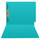 Light blue letter size end tab folder with 2" bonded fasteners on inside back. 20 pt light blue stock. Packaged 40/200.