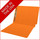 Orange letter size end tab folder with 2" bonded fasteners on inside back. 20 pt orange stock. Packaged 40/200.