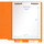 Orange letter size end tab folder with 2" bonded fasteners on inside back. 20 pt orange stock. Packaged 40/200.
