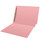 Pink letter size end tab folder with 2" bonded fasteners on inside back. 20 pt pink stock. Packaged 40/200.