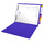 Purple letter size end tab folder with 2" bonded fasteners on inside back. 20 pt purple stock. Packaged 40/200.