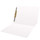 White letter size end tab folder with 2" bonded fasteners on inside back. 20 pt white stock. Packaged 40/200.