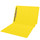 Yellow letter size end tab folder with 2" bonded fasteners on inside back. 20 pt yellow stock. Packaged 40/200.