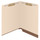 Manila letter size reinforced end tab folder with printed brown border and 2" bonded fasteners on inside front and inside back. 11 pt manila stock, 50/Box