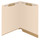 Manila letter size reinforced end tab folder with printed tan border and 2" bonded fasteners on inside front and inside back. 11 pt manila stock. Packaged 50/250