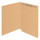 Tan Kardex match letter size reinforced top and end tab folder with tic marks printed on end tab and 2" bonded fastener on inside back. 11 pt tan stock. Packaged 50/250.