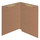 Brown kraft Kardex match letter size reinforced top and end tab folder with tic marks printed on end tab and 2" bonded fastener on inside front and back. 11 pt brown kraft stock. Packaged 50/250.