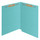 Light blue Kardex match letter size reinforced top and end tab folder with tic marks printed on end tab and 2" bonded fastener on inside front and back. 11 pt light blue stock. Packaged 50/250