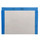 White file envelope blue border. 11.75" x 8.75" open top envelope. 28# white kraft stock. Packaged 100/500