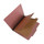 Deep red legal size top tab two divider classification folder with 2" russet brown tyvek expansion, with 2" embedded fasteners on inside front and inside back and 2" bonded fastener on both sides of pocket style dividers - S-61447