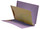 Lavender letter size reinforced end tab folder with 2" bonded fastener on inside front and back, one manila divider installed with 2" bonded fasteners on both sides, and 3" mylar reinforement on spine - S-09285-LAV
