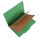 Moss green legal size top tab two divider classification folder with 2" moss green tyvek expansion, with 2" embedded fasteners on inside front and inside back and 1" duo fastener on dividers - S-61401