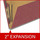 Dark red letter size top tab two divider classification folder with 2" russet brown tyvek expansion, with 2" bonded fasteners on inside front and inside back and 1" duo fastener on dividers - DV-T42-26-3ARD