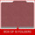 Dark red letter size top tab two divider classification folder with 2" russet brown tyvek expansion, with 2" bonded fasteners on inside front and inside back and 1" duo fastener on dividers - DV-T42-26-3ARD