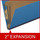 Royal blue legal size top tab two divider classification folder with 2" dark blue tyvek expansion, with 2" bonded fasteners on inside front and inside back and 1" duo fastener on dividers - DV-T52-26-3RBL