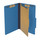 Royal blue legal size top tab one divider classification folder with 2" dark blue tyvek expansion, with 2" bonded fasteners on inside front and inside back and 1" duo fastener on divider - DV-T52-14-3RBL