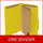 Yellow legal size top tab one divider classification folder with 2" lemon yellow tyvek expansion, with 2" bonded fasteners on inside front and inside back and 1" duo fastener on divider - DV-T52-14-3YLW