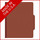 Red letter size top tab two divider classification folder with 2" russet brown tyvek expansion, with 2" bonded fasteners on inside front and inside back and 1" duo fastener on dividers - DV-T42-26-3RED